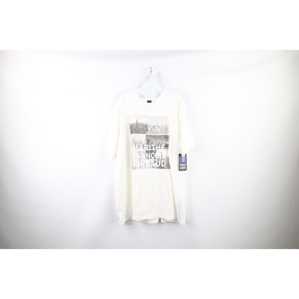 NOS Vintage 90s Marithe Francois Girbaud Mens XL Spell Out Box Logo T-Shirt